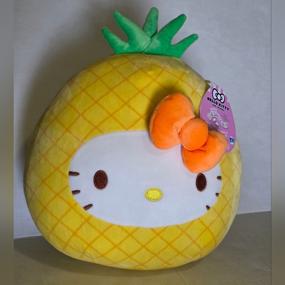 New Large 16 Inch Hello Kitty Yellow Pinapple Squishmallo Saniro NWT - Picture 4 of 7